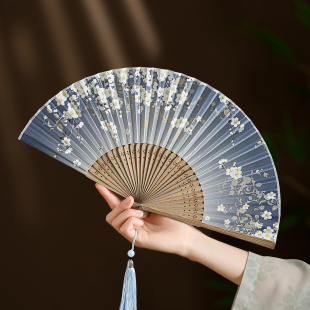 木木夕扇子折扇女式中國(guó)風(fēng)古風(fēng)古典折扇日式工藝扇櫻花折疊小扇子
