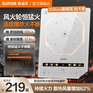 蘇泊爾電磁爐2025新款 家用2200W大功率多功能爆炒大火力炒菜火鍋