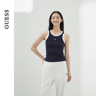 女士百搭撞色logo簡約工字背心 GUESS 李孝利同款