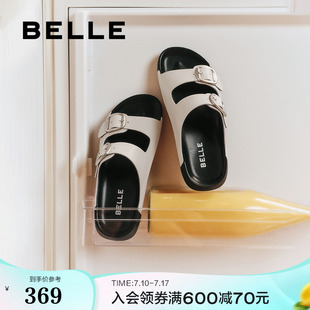 可外穿沙灘拖鞋 百麗女鞋 新款 女夏季 B2488BT5 子休閑舒適勃肯拖鞋