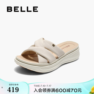 子沙灘外穿拖鞋 百麗休閑舒適涼拖鞋 媽媽鞋 新款 D6N1DBT5 女2025夏季