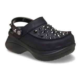 Crocs卡路馳小鯨魚女鞋 黑色鉚釘