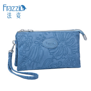 Frazzil 多層女尼龍帆布休閑手拎錢包 法姿手拿包女迷你小方包新款