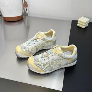 戶外百搭登山鞋 跑鞋 女2025夏季 扣帶休閑阿甘鞋 新款 透氣網面跑步鞋