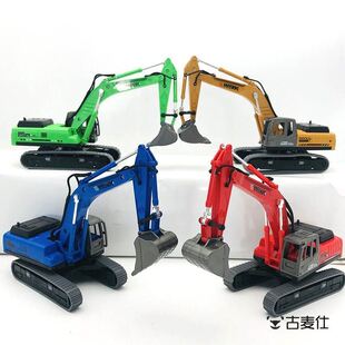 玩具車小汽車挖掘機模型仿真車模工程車擺件玩具卡車兒童男孩