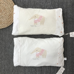 Ａ類嬰兒枕頭兒童男女寶寶純棉四季 通用安撫枕幼兒園枕頭套可拆洗