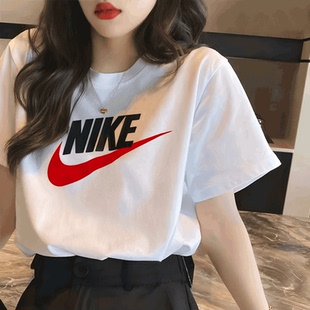 新款 Nike耐克官方正品 2025夏季 女裝 透氣運動服純棉情侶T恤男 短袖