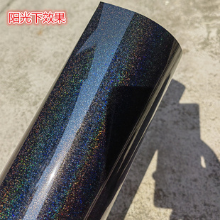 汽車七彩鐳射黑改色膜 內(nèi)飾3d碳纖黑粉色膜 后視鏡武士黑貼膜車身