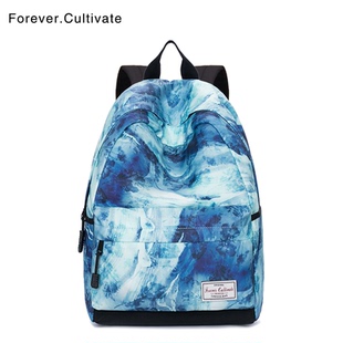 Forever cultivate高中生書包女雙肩包大容量休閑旅行背包男百搭