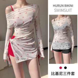 小胸分體遮肚顯瘦性感泳裝 2025新款 游泳衣女韓國ins純欲防曬罩衫