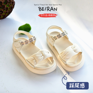 魔術(shù)貼女孩 女童休閑麻花透氣防滑軟底女寶沙灘鞋 貝然兒童鞋 子涼鞋