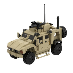 美國M 積木玩具 ATV全地形防地雷車反伏擊車軍事模型MOC150189拼裝