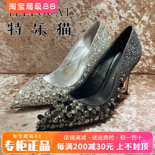 單鞋 專柜正品 套腳尖頭高跟時尚 2024春新款 TKD41C50626 特樂貓女鞋