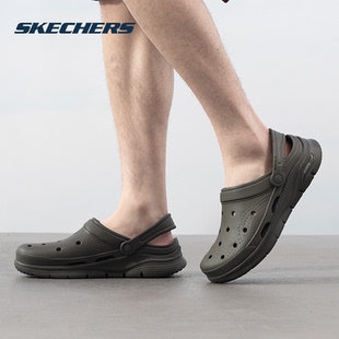 潮流輕便透氣沙灘涼鞋 Skechers斯凱奇男鞋 涼拖時尚 新款 洞洞 夏季