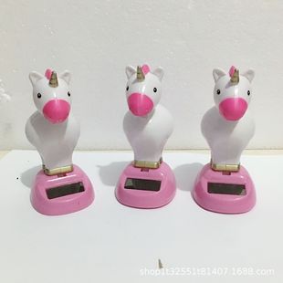 創意可愛搖頭公仔擺件太陽能車載 時尚 熱賣 汽車擺件太陽花個性