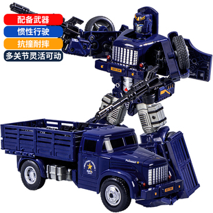 兒童變形玩具新款 卡車變形汽車戰士 機器人車男孩機甲關節可動爆款