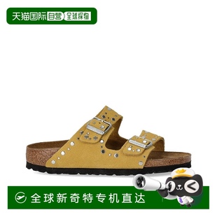 美國奧萊 黃色 直發 birkenstock亞利桑那鉚釘赭石涼鞋 自營