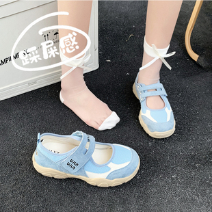 34鏤空透氣休閑運動羅馬涼 外穿2025小碼 蜘蛛王真皮包頭涼鞋 女夏季