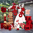 結(jié)婚KT板迎賓牌婚禮喜宴訂婚場(chǎng)景布置全套酒店農(nóng)村路引展示牌裝 飾