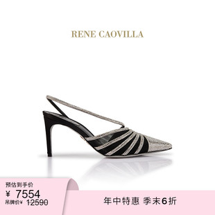 CAOVILLA RENE 末6折 EMILY系列尖頭水鉆高跟涼鞋 季