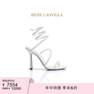 CAOVILLA RENE 末6折 CLEO系列水鉆細高跟女士涼鞋 季