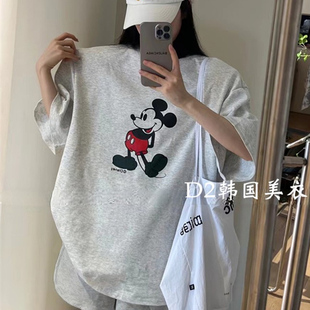 短褲 套裝 夏季 圓領學生甜美可愛卡通家居服韓版 純棉薄款 睡衣女短袖