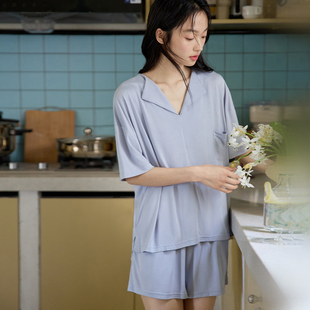 短褲 短袖 2025新款 優(yōu)可絲家居服夏款 微醺小姐睡衣女夏季 套裝 薄款