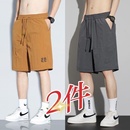 五分沙灘褲 清倉撿漏外貿(mào)出口休閑運(yùn)動短褲 冰絲薄款 寬松夏季 子 男士