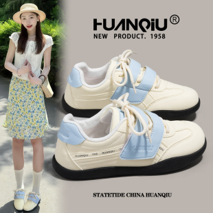 女款 子輕便平底板鞋 2025新款 百搭小眾休閑鞋 夏季 環(huán)球魔術(shù)貼德訓(xùn)鞋