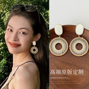 小眾百搭耳環輕奢高級感絕美耳飾氣質獨特精致女士海邊度假風耳釘
