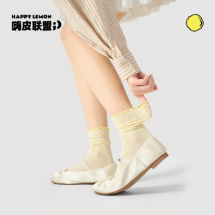 爆款 花邊襪子女款 中筒襪芭蕾風(fēng)2025新款 薄款 長襪miu系堆堆襪 夏季
