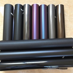 汽車(chē)用品車(chē)身改色膜 輪轂碳纖維貼紙后尾箱天窗亮光黑貼膜門(mén)板貼