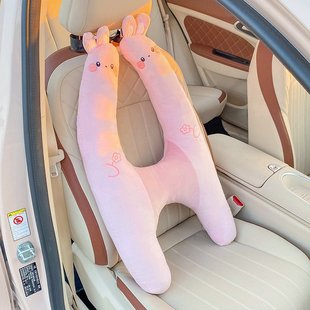 兒童車上睡覺神器汽車頭枕腰靠防勒脖車載可愛卡通抱枕睡枕護肩套