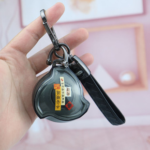 適用哪吒U鑰匙套汽車V可愛新能源upro專用22款 透明配飾扣軟殼包女