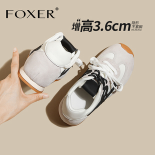 運(yùn)動板鞋 復(fù)古內(nèi)增高德訓(xùn)鞋 拼色雙色帶休閑阿甘鞋 夏季 女 女2025新款