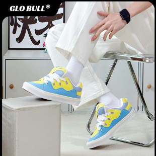BULL板鞋 學生韓版 男女休閑潮鞋 藍黃色面包鞋 小眾百搭 2025新款 GLO