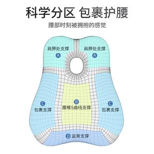 靠墊公腰靠子汽車FZI腰部靠背墊中空腰靠記憶棉腰墊辦座椅腰室枕