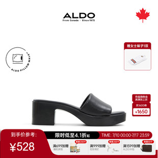 高跟新款 夏季 牛皮女優雅氣質聚會百搭粗跟ALGS24A64 涼鞋 ALDO時尚