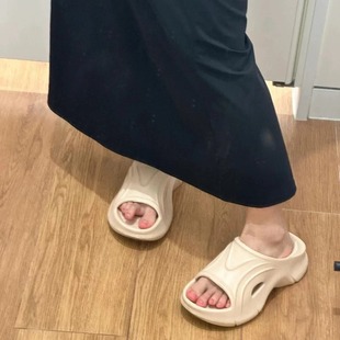 沙灘厚底一字拖鞋 外穿踩屎感eva家居室內時尚 女 女夏季 增高涼拖鞋