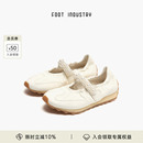足下工業(yè)珍珠瑪麗珍鞋 INDUSTRY 白色薄底休閑女 」FOOT 「2025新款