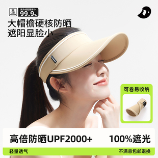 小野和子加寬大帽檐防曬帽女防紫外線空頂帽戶外騎行遮陽帽子TK