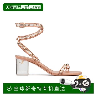 徽標高跟涼鞋 香港直郵Valentino 2W0S0GX2NGU鉚釘 99新未使用