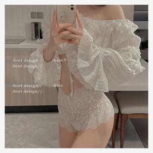 包臀火辣無痕中腰三角褲 春夏薄款 頭 迷人女士內褲 純欲蕾絲性感個性