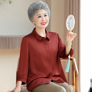 翻領(lǐng)薄款 奶奶夏裝 寬松媽媽裝 老太太九分袖 衣服 老年人女新中式