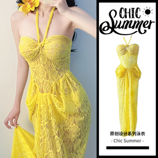 ChicSummer2025新款 泳衣女分體比基尼顯瘦性感海邊度假高級感溫泉