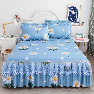 全棉蕾絲花邊床裙床罩床保護(hù)套1.5 新品 1.8三件套送枕套1 精品