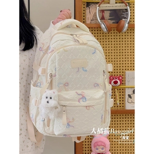 ins小眾書(shū)包韓系學(xué)院風(fēng)初中女生高中生雙肩包百搭少女大學(xué)生背包