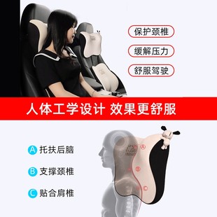 汽車靠墊腰墊記憶棉靠背墊護腰座椅腰靠可愛車載頭枕車用腰部支撐