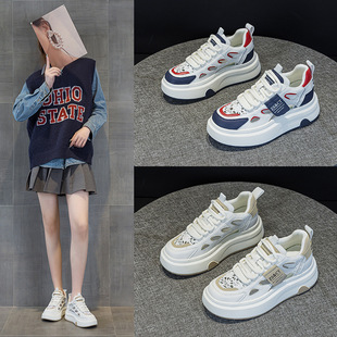 小白鞋 女配裙子2025新款 爆款 20256 透氣網面休閑鞋 女鞋 網鞋 1夏季