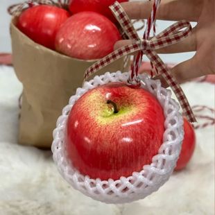 仿真蘋果掛件一顆蘋果汽車掛件裝 飾品車載掛件小眾水果仿真蘋果汽
